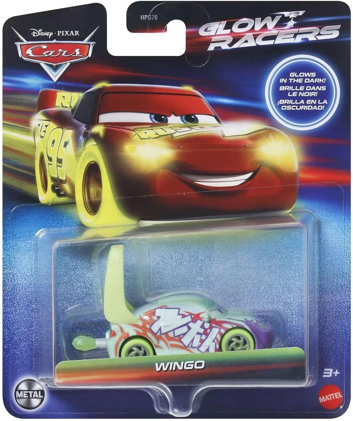 Mattel Cars - Glow Racers, Wingo JDH68 (HPG76)