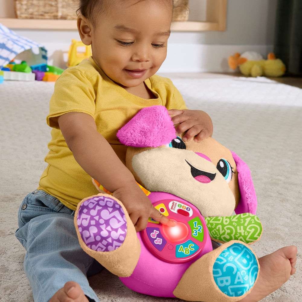 Fisher Price - Laugh & Learn, Εκπαιδευτικό Σκυλάκι Ροζ Smart Stages JFD34