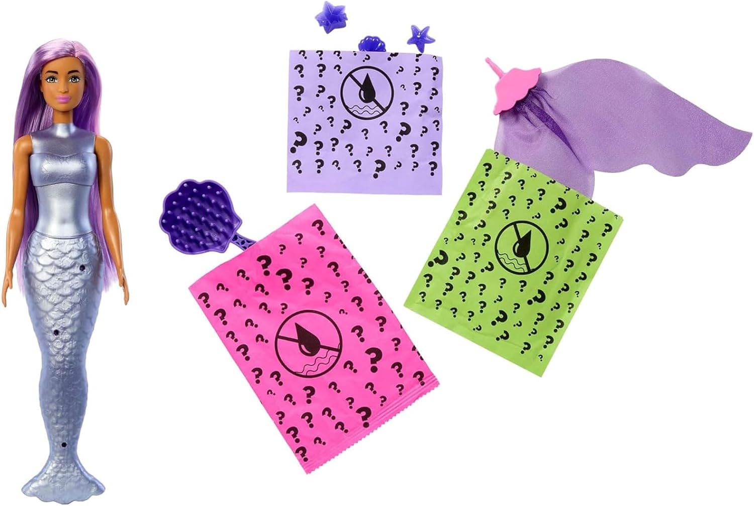Mattel Barbie - Color Reveal , Mermaid Κούκλα με Εκπλήξεις JFV58 (JMW61)