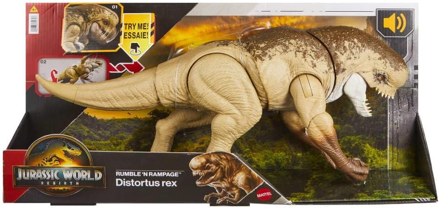 Mattel - Jurassic World Rebirth, Rumble N Rampage, Distortus Rex JGB58