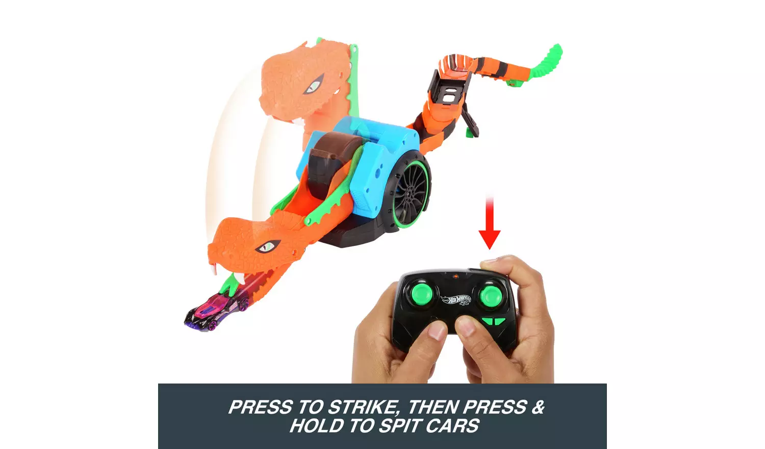 Mattel Hot Wheels - Τηλεκατευθυνόμενο Let's Race Slither 'N Strike JGD11