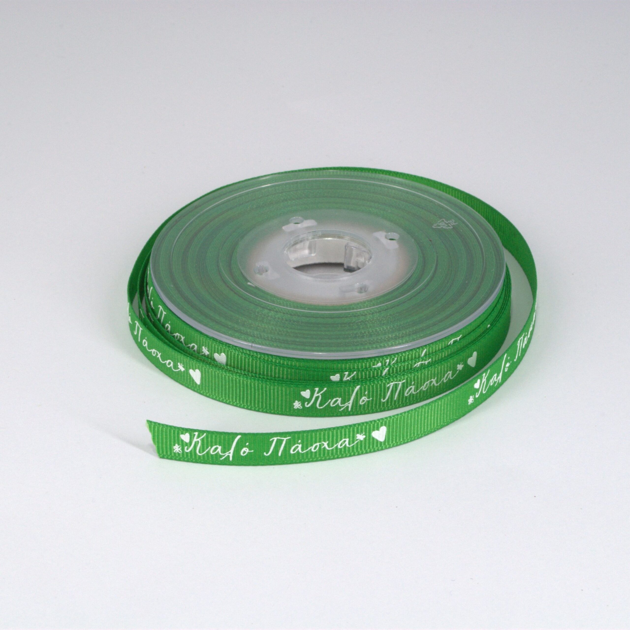 Kyriacou - Κορδέλα Gros Καλό Πάσχα, Εκτύπωση 1 Χρώμα 1 Όψη 10mmX25M, Green JGROXEAS-X10X25-63XXXX