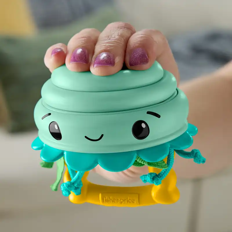 Fisher Price - Squishseas Silicone, Jellyfish Rattle JHB57 (JHB54)