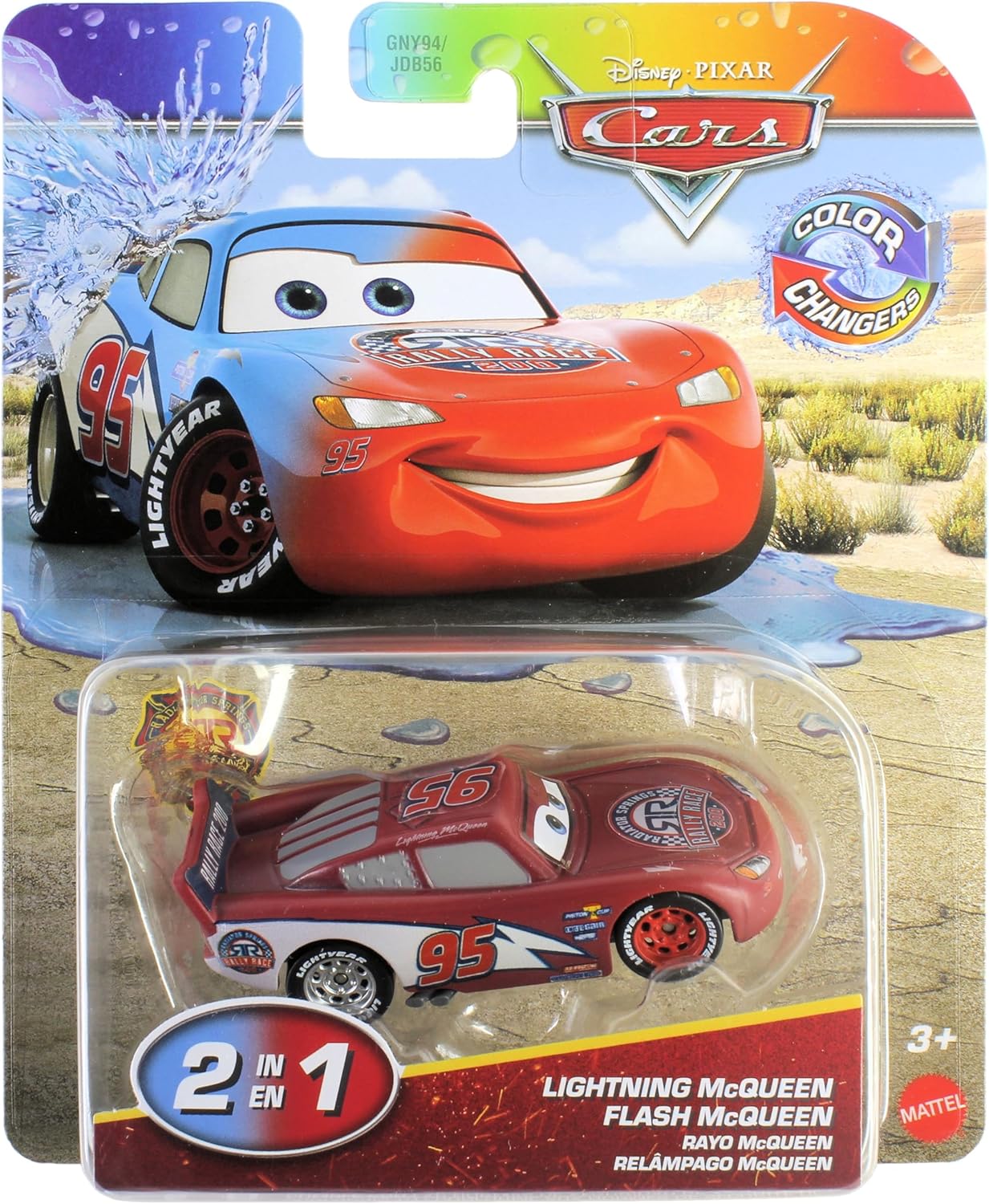 Mattel Cars - Color Changers, Lightning McQueen JHD86 (GNY94/JDB56)