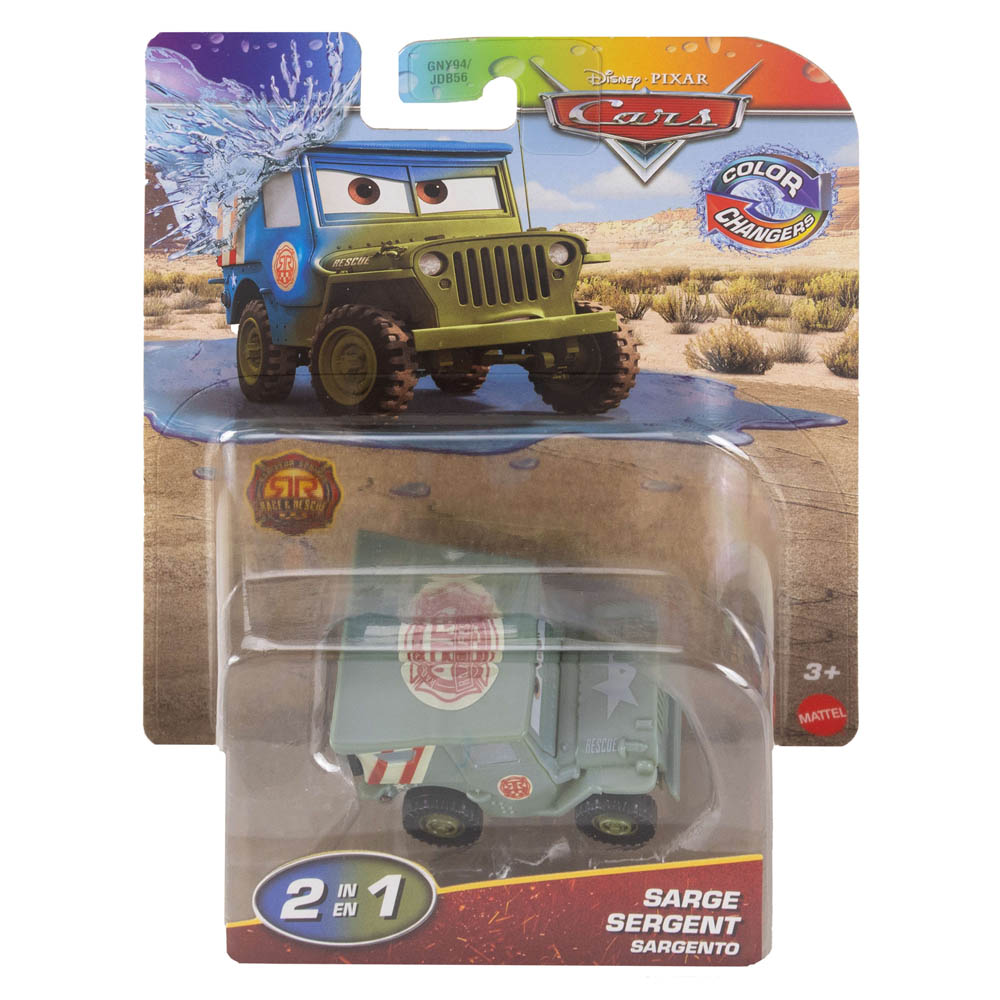Mattel Cars - Color Changers, Sarge JHD87 (GNY94/JDB56)