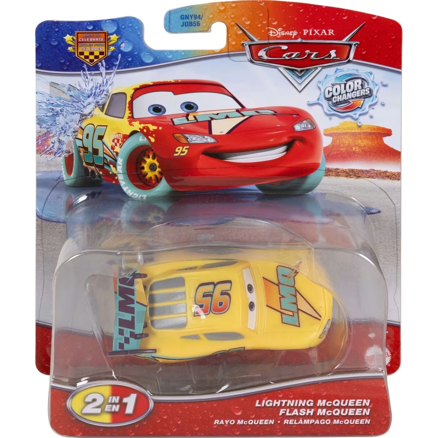 Mattel Cars - Color Changers, Lightning McQueen JHD88 (GNY94/JDB56)