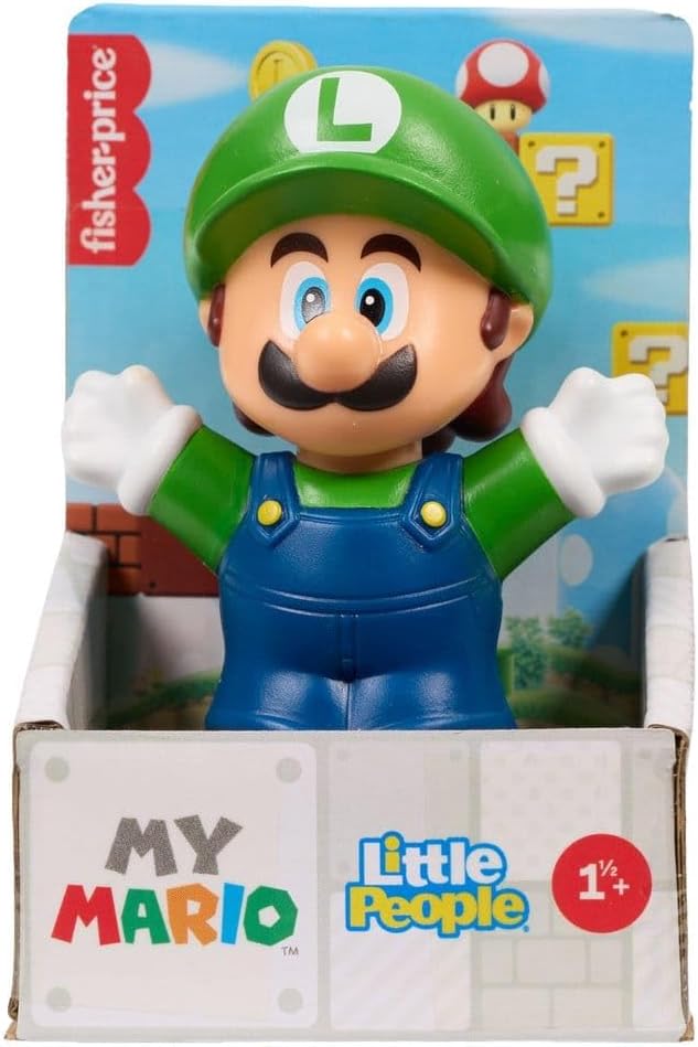 Mattel Super Mario - Little People Collector, Luigi 7cm JHG66 (JHG64)