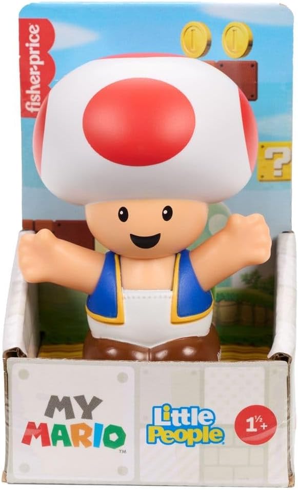 Mattel Super Mario - Little People Collector, Toad 7cm JHG68 (JHG64)