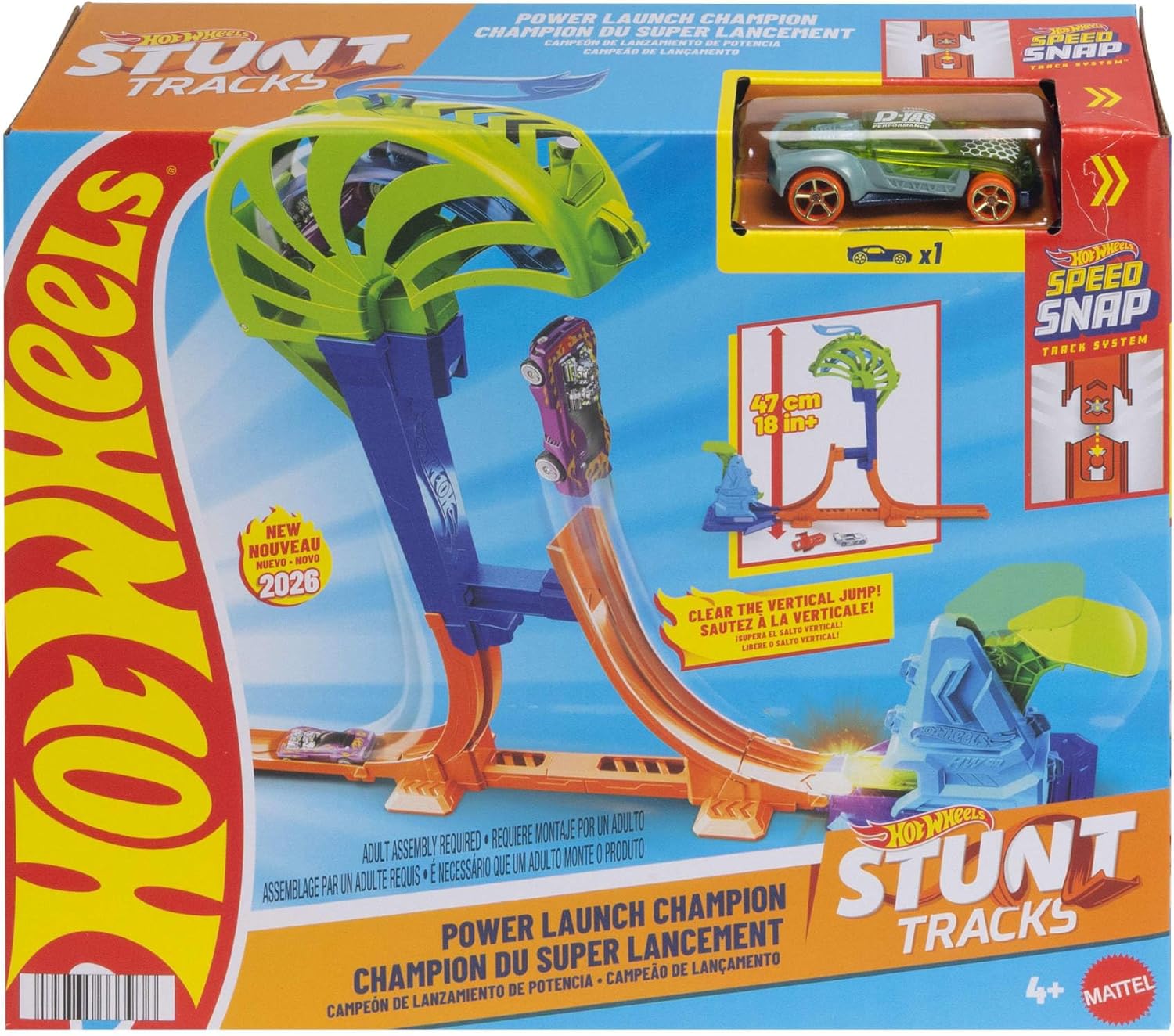 Mattel Hot Wheels - Stunt Tracks, Power Launch Champion JHK75 (JLM90)