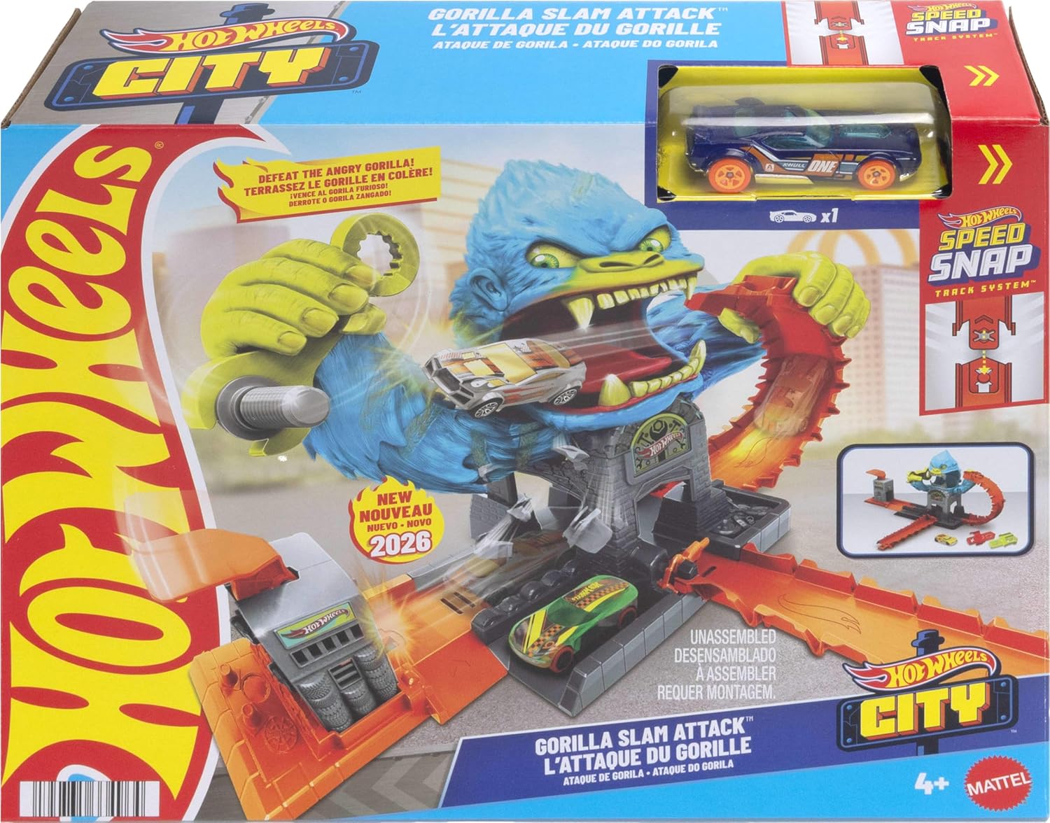 Mattel Hot Wheels City - Gorilla Slam Attack JHL92 (HDR29)