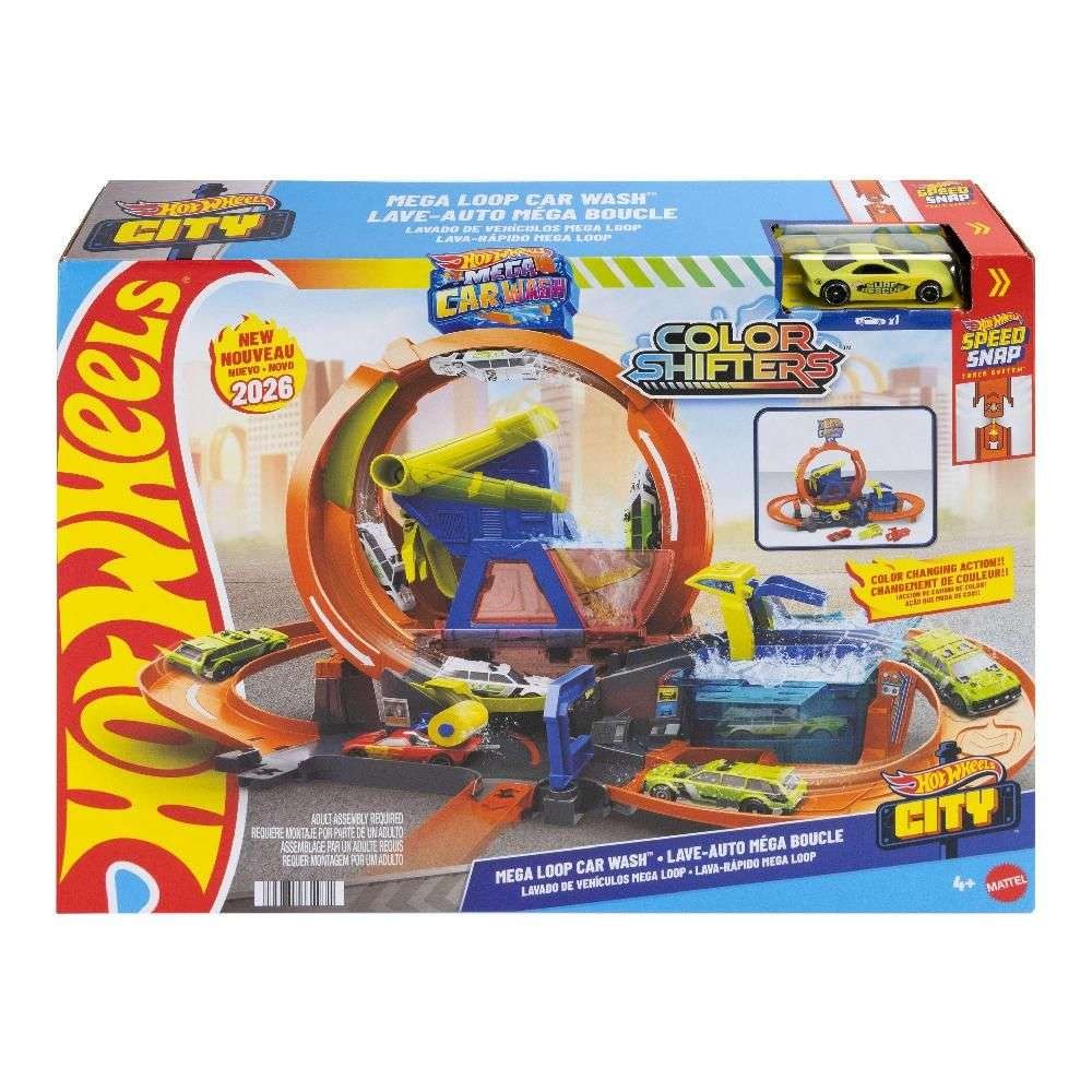 Mattel Hot Wheels - Color Shifters, Mega Loop Car Wash JHL97