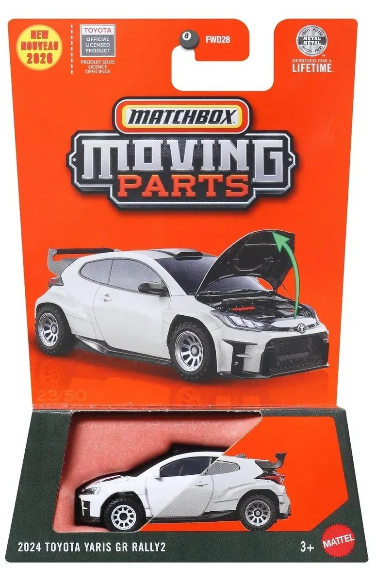 Mattel Matchbox - Moving Parts, 2024 Toyota Yaris GR Rally2 JHV36 (FWD28)