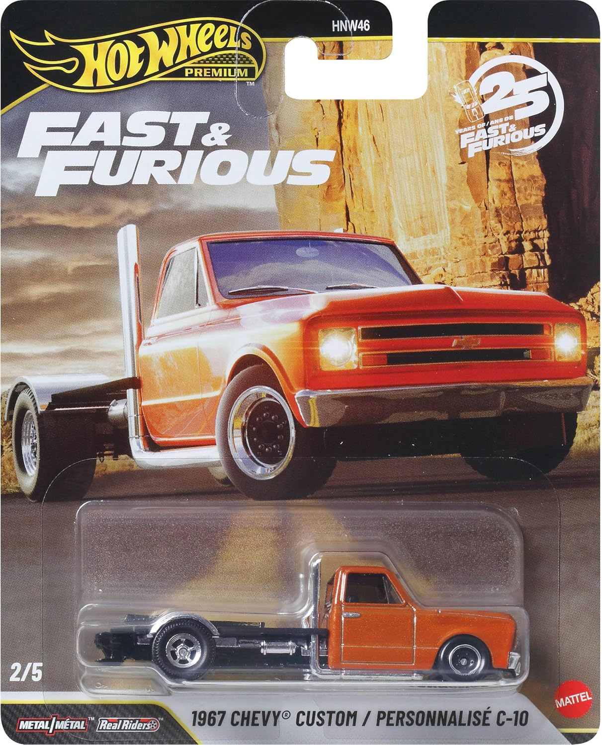 Mattel - Hot Wheels Premium, Fast And Furious, 1967 Chevy Custom 2/5 JHW61 (HNW46)