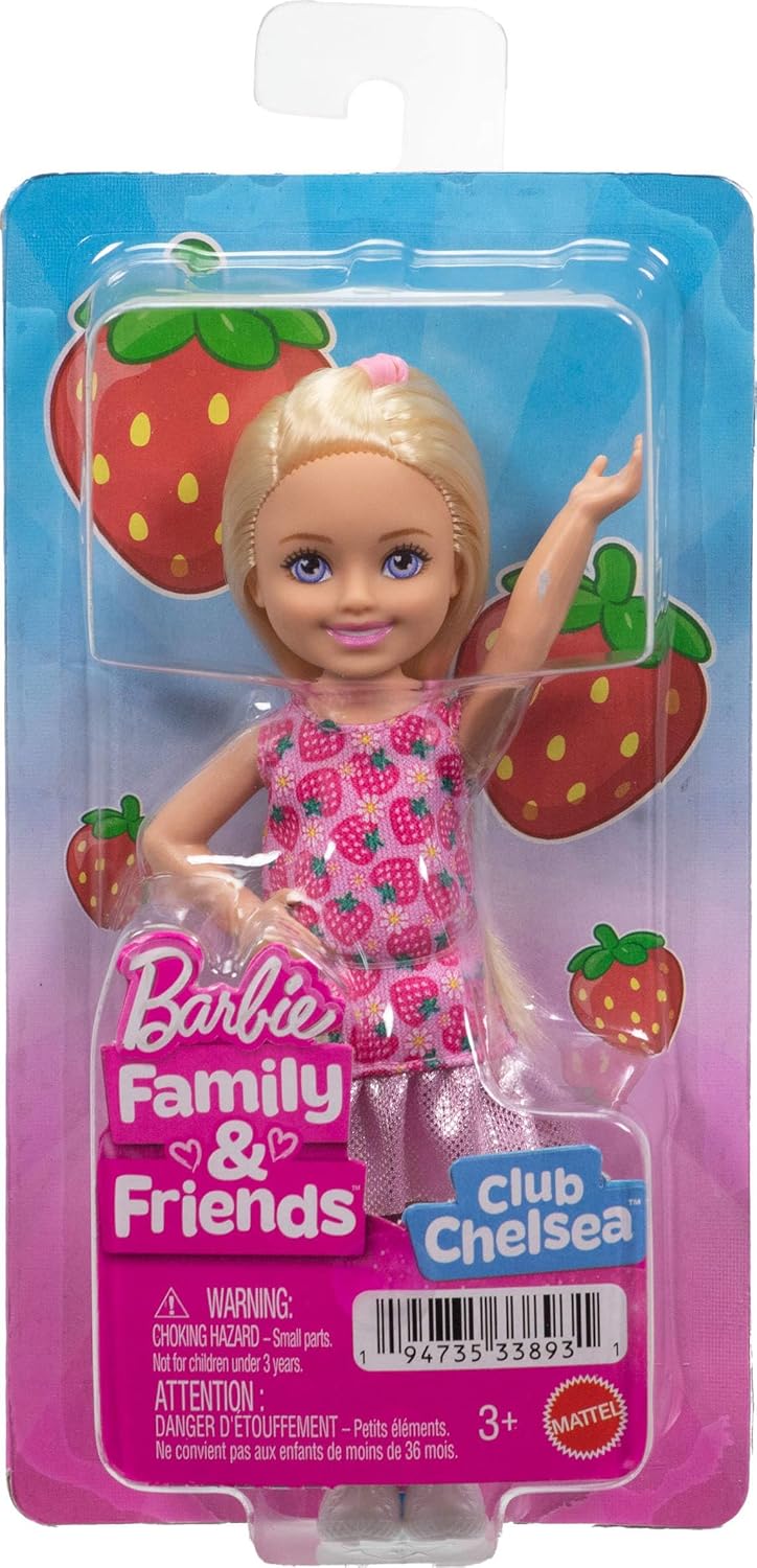 Mattel Barbie - Barbie Chelsea Celsi And Friends , Strawberry Mini Doll JJB33 (DWJ33)