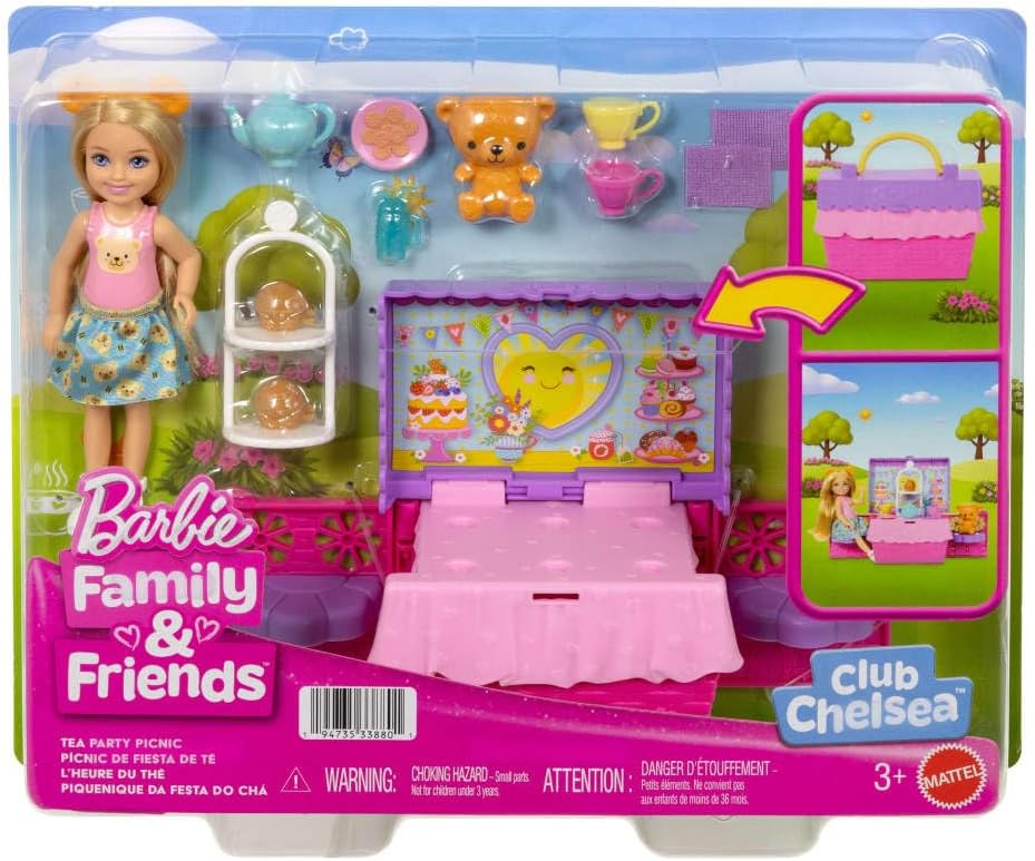 Mattel Barbie Chelsea - Family & Frineds, Tea Party Picnic JJB40
