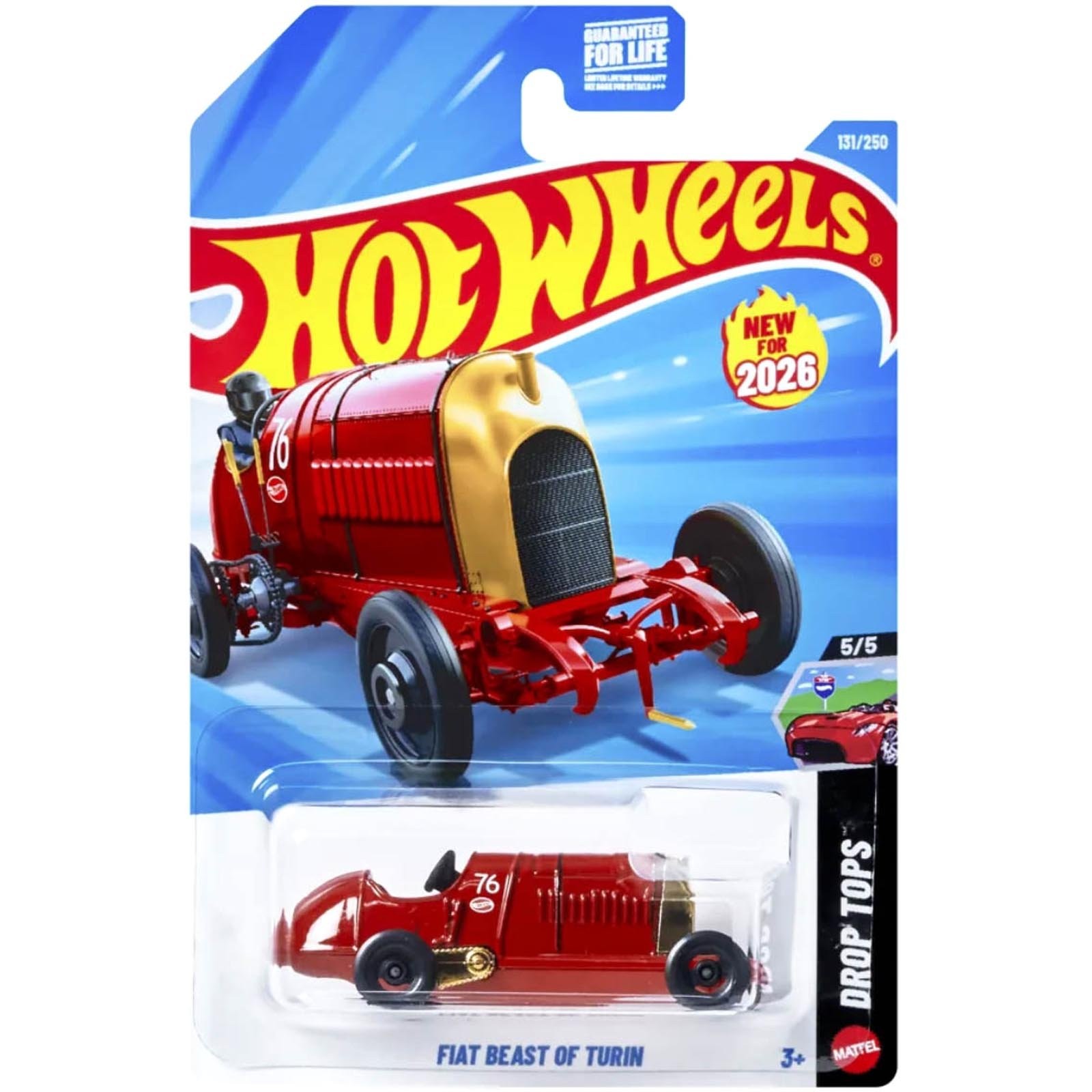 Mattel Hot Wheels - Drop Tops, Fiat Beast Of Turin (5/5) JJH48 (5785)