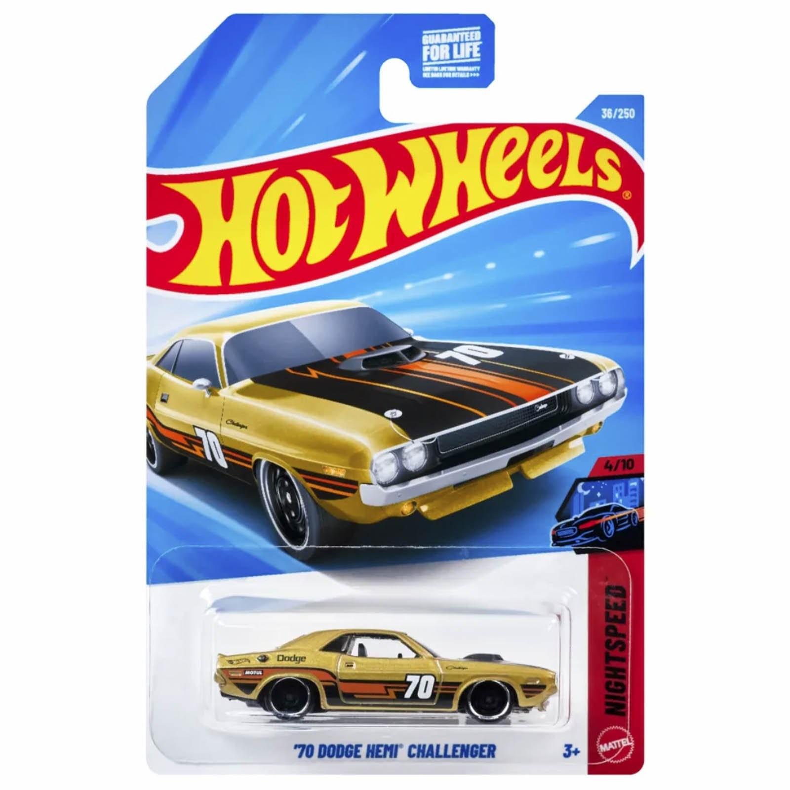 Mattel Hot Wheels - Night Speed, '70 Dodge Hemi Challenger (4/10) JJJ07 (5785)