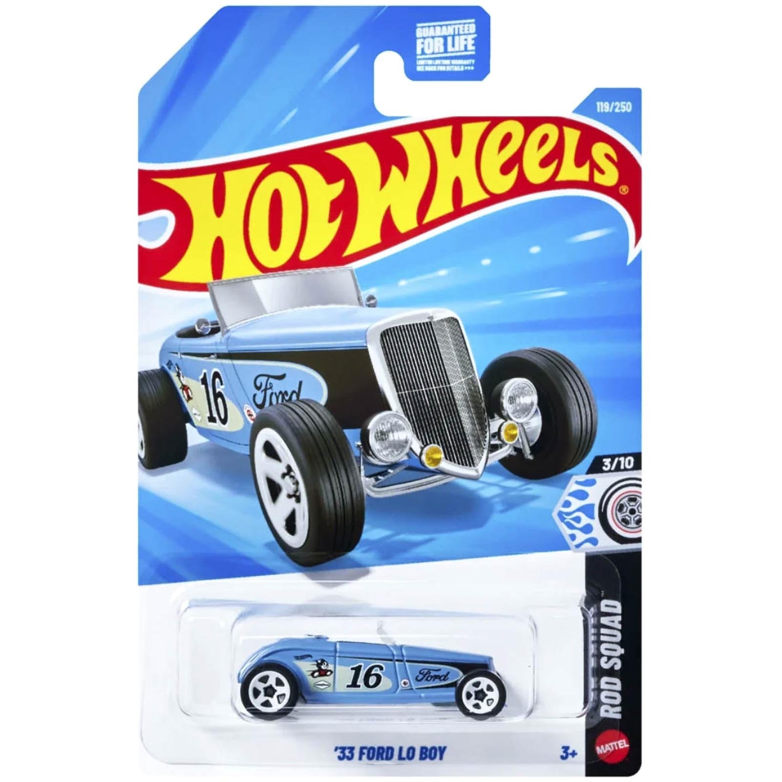 Mattel Hot Wheels - Rod Squad, 33 Ford Lo Boy (3/10) JJJ76 (5785)
