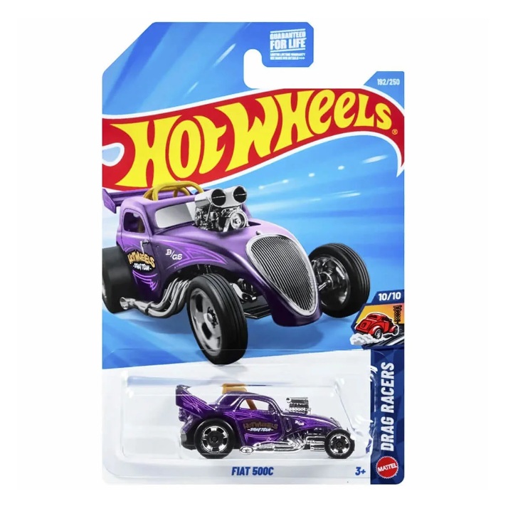 Mattel Hot Wheels - Drag Racers, FIAT 500C (10/10) JJK29 (5785)