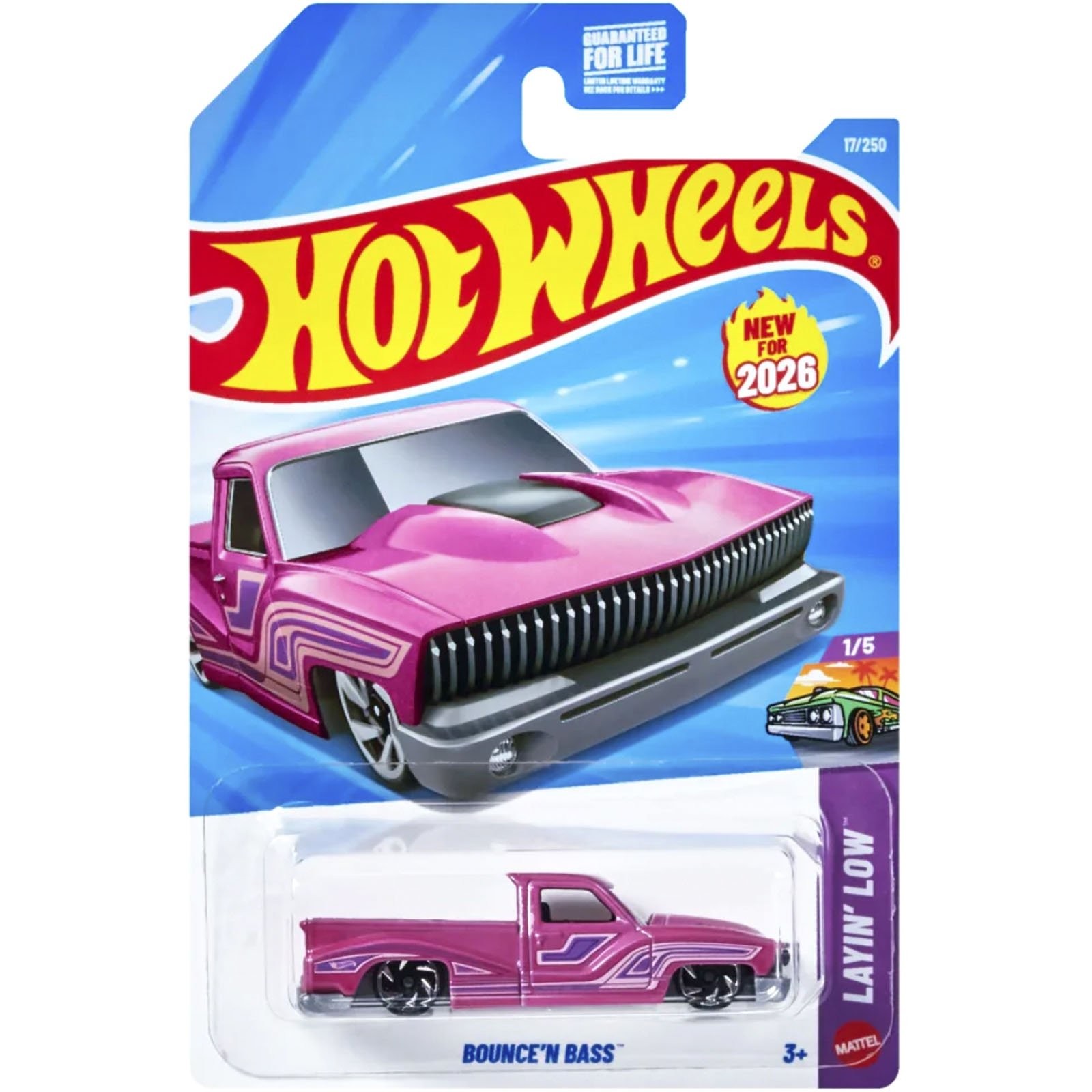 Mattel Hot Wheels - Layin' Low, Bounce'N Bass (1/5) JJK69 (5785)