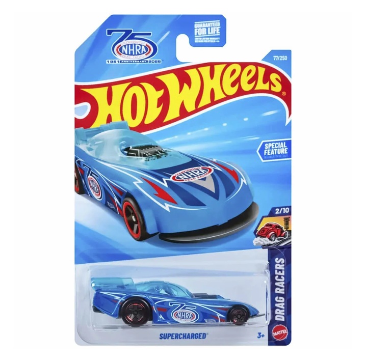 Mattel Hot Wheels - Drag Racers, Supercharged (2/10) JJL02 (5785)