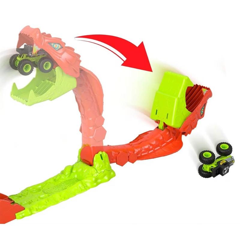 Mattel Hot Wheels - Monster Trucks, Speed Snap, Snake Slam Takedown JJN44