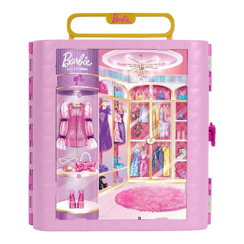 Mattel Barbie - Deluxe Style, Ντουλάπα Spin & Glam Με 25+ Αξεσουάρ JJP01