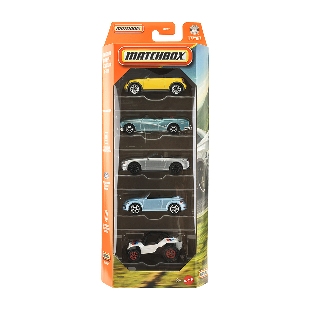 Mattel Matchbox - Αυτοκινητάκια Σετ Των 5, Convertible Dreams JJP47 (C1817)