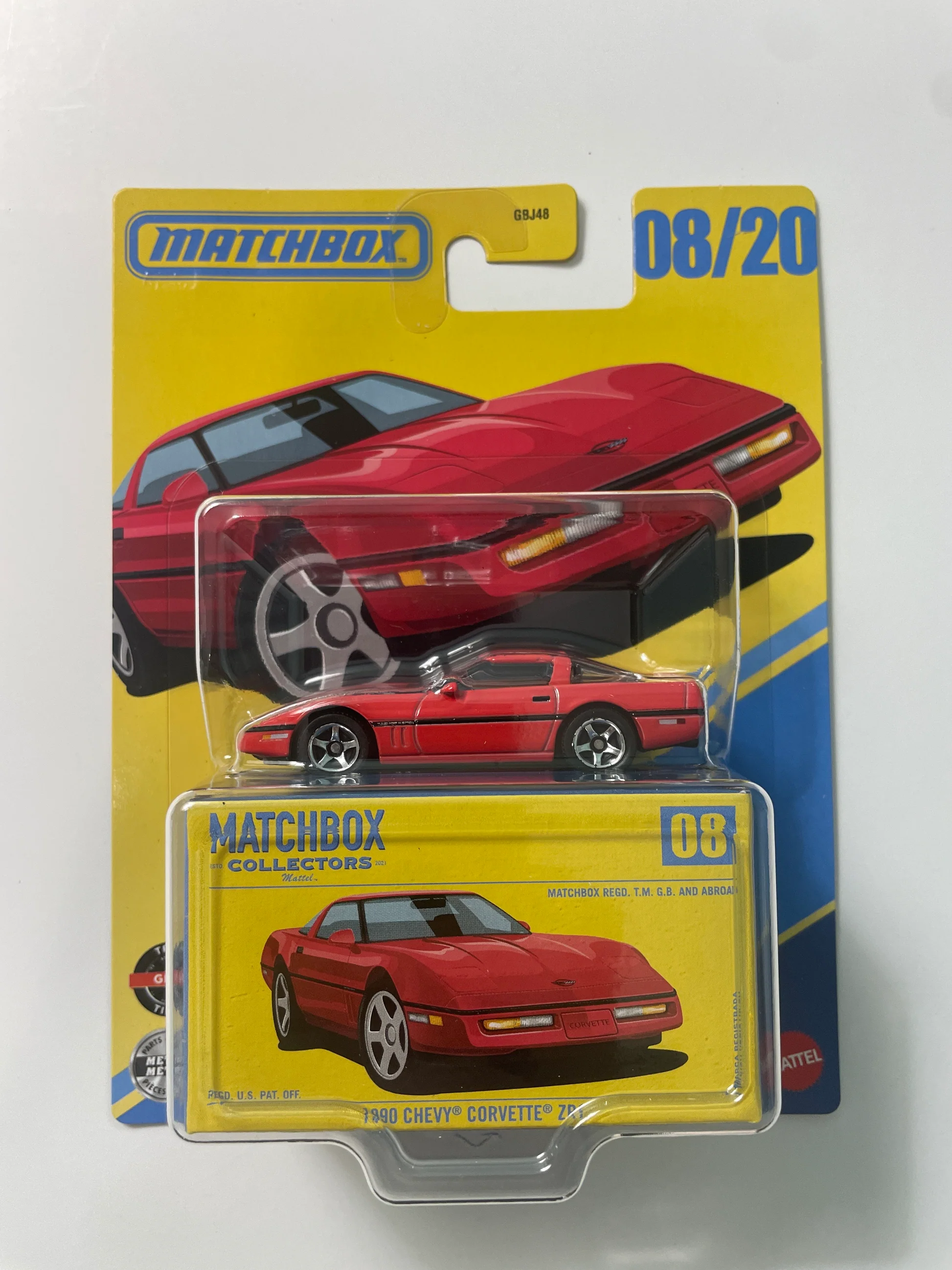Mattel Matchbox – Collectors,  1990 Chevy Corvette ZR1 (8/20) JJV94 (GBJ48)