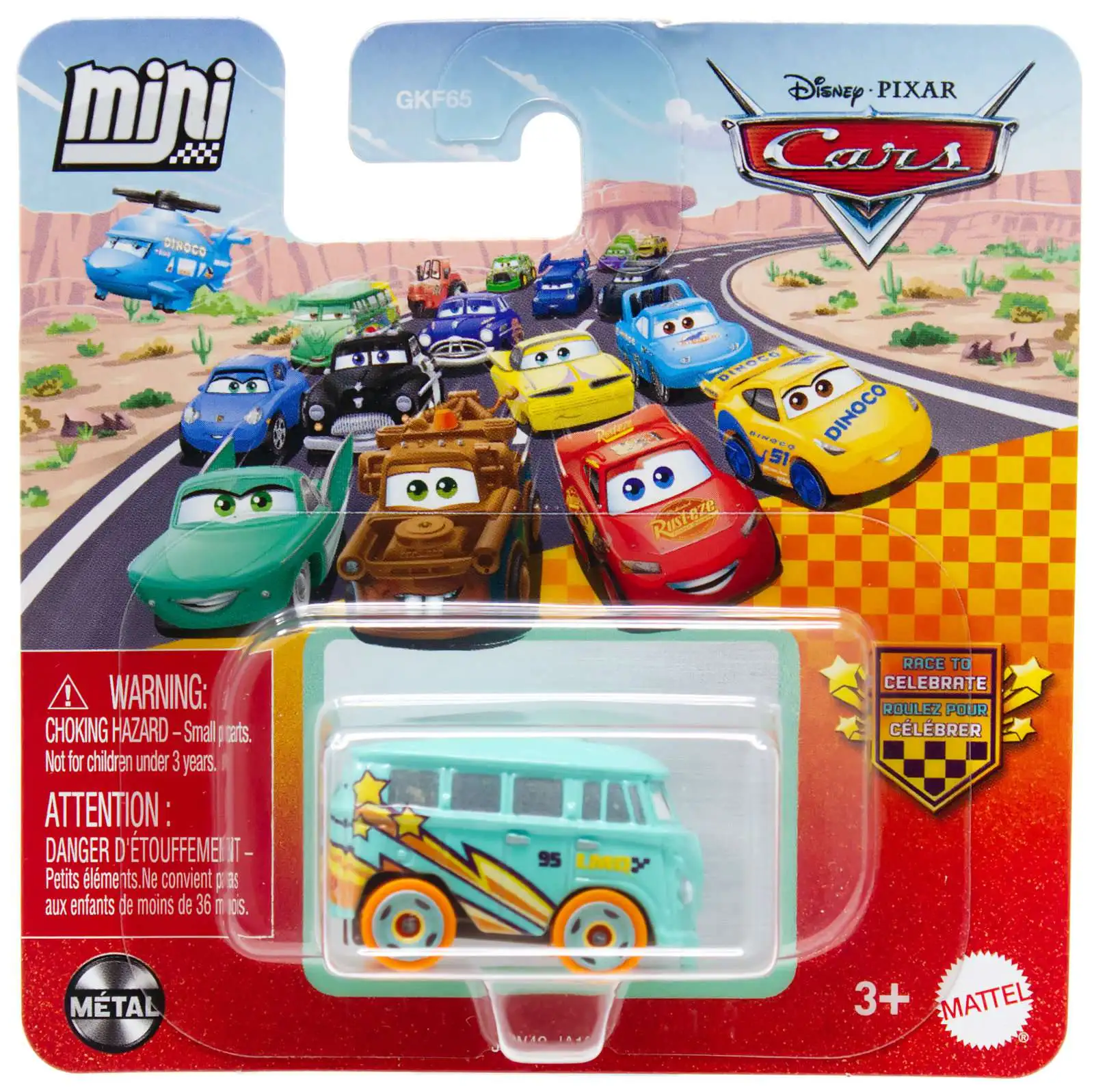Mattel Cars - Mini Racers, Race To Celebrate, Fillmore JJW49 (GKF65)
