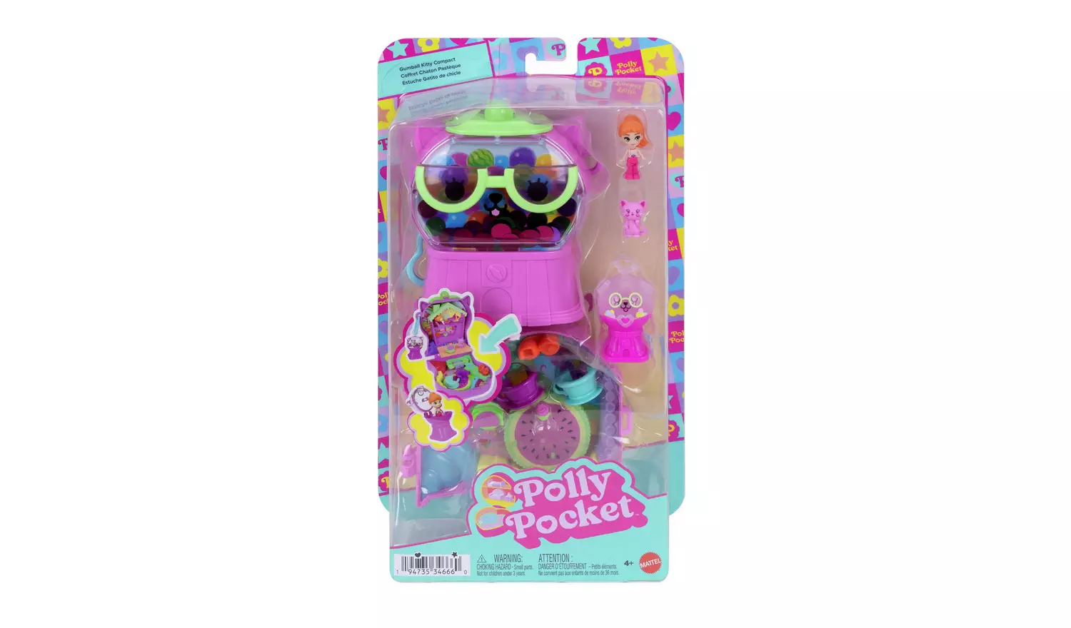 Mattel Polly Pocket - Gumball Kitty Compact JKC50 (JFG56)