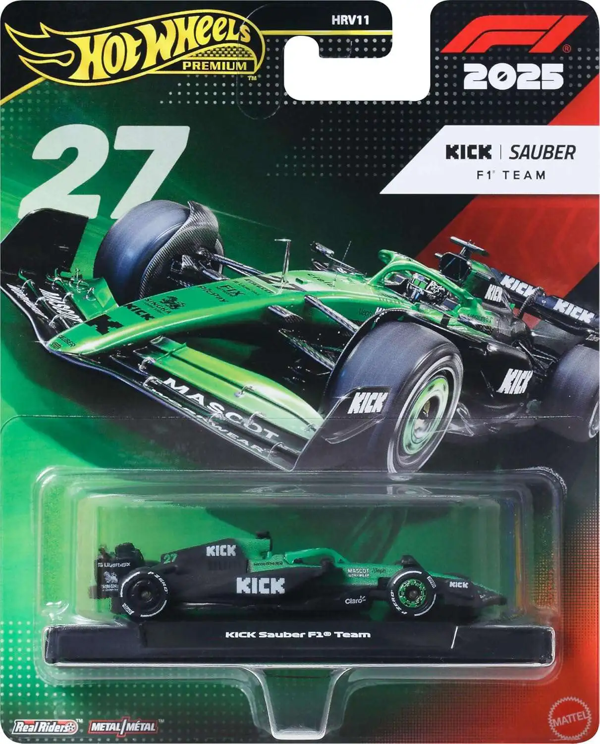 Mattel Hot Wheels - Premium, Kick Sauber F1 Team #27 JKD84 (HRV11)