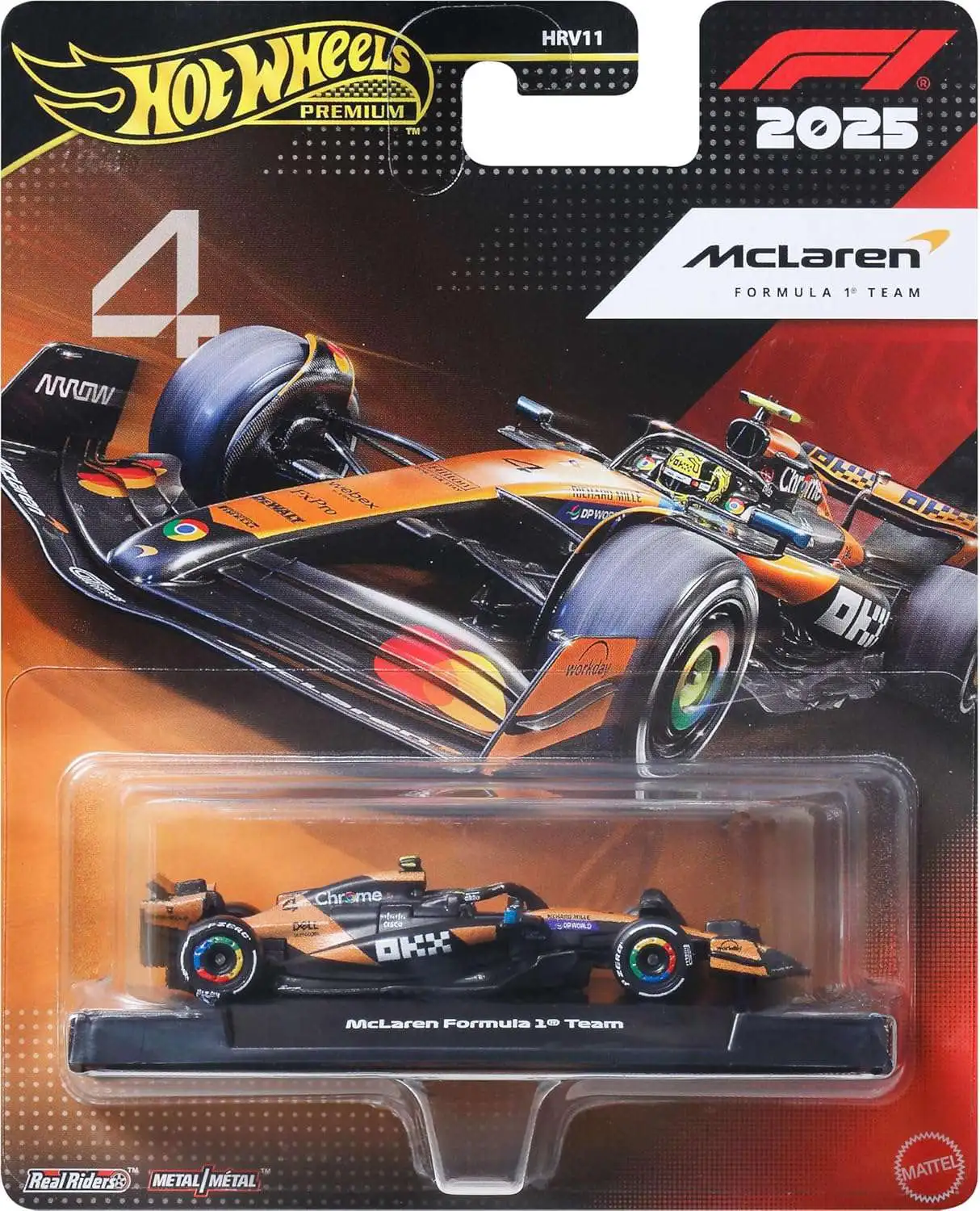 Mattel Hot Wheels - Premium, Mclaren Formula 1 Team #4 JKD88 (HRV11)