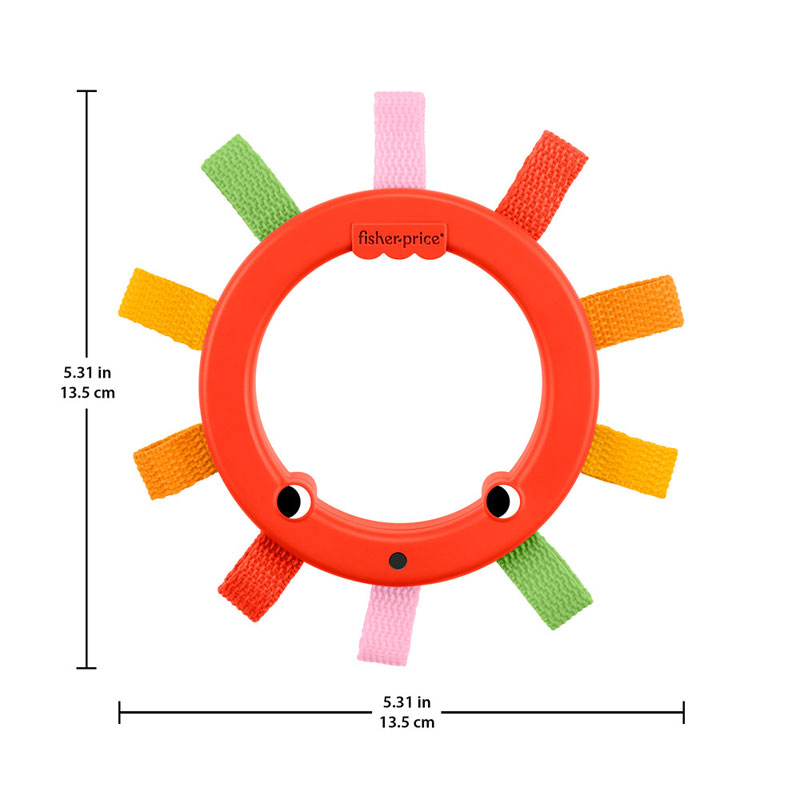Fisher Price - Κουδουνίστρες Ζωάκια, Πορτοκαλί Ουράνιο Τόξο JKW56 (JKW53)