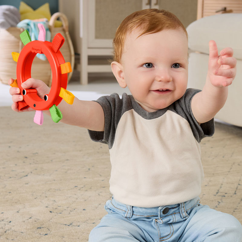 Fisher Price - Κουδουνίστρες Ζωάκια, Πορτοκαλί Ουράνιο Τόξο JKW56 (JKW53)