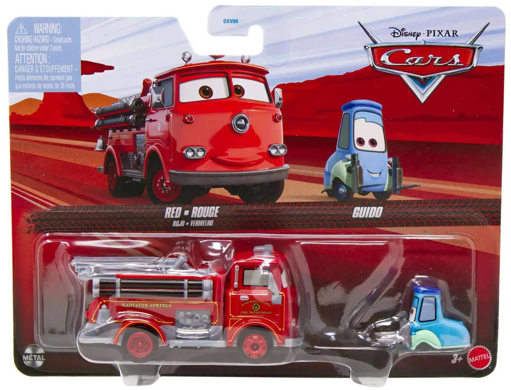 Mattel Cars - Σετ Με 2 Αυτοκινητάκια, Red & Guido JKW74 (DXV99/JVB27)
