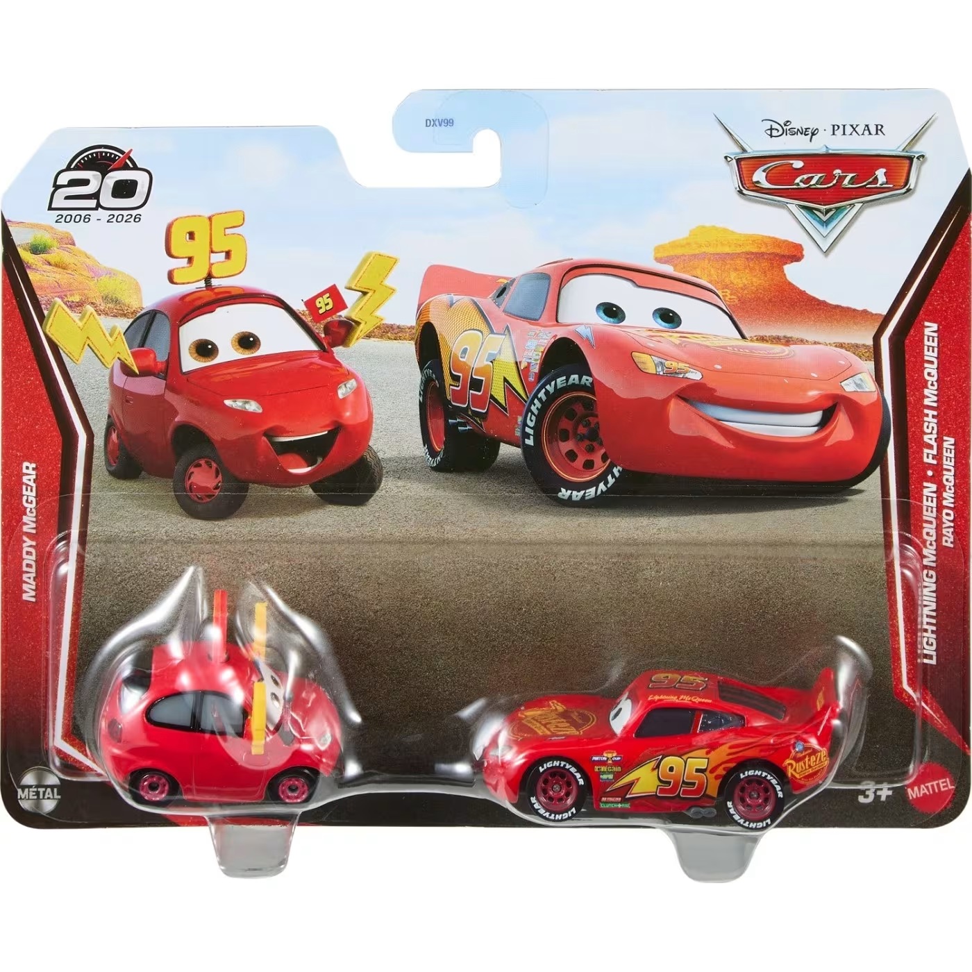 Mattel Cars - Σετ Με 2 Αυτοκινητάκια, Maddy McGear & Lightning McQueen JKW76 (DXV99/JVB27)