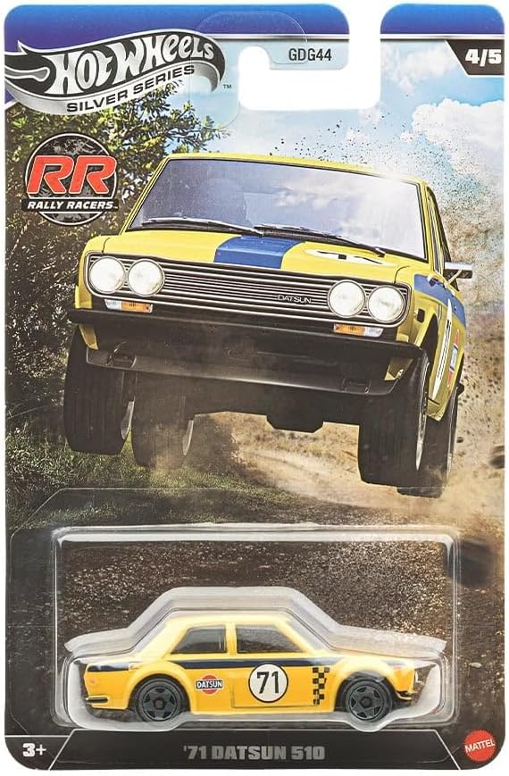 Mattel Hot Wheels - Silver Series, Rally Racers, '71 Datsun 510 (4-5) JKX64 (JLT21)