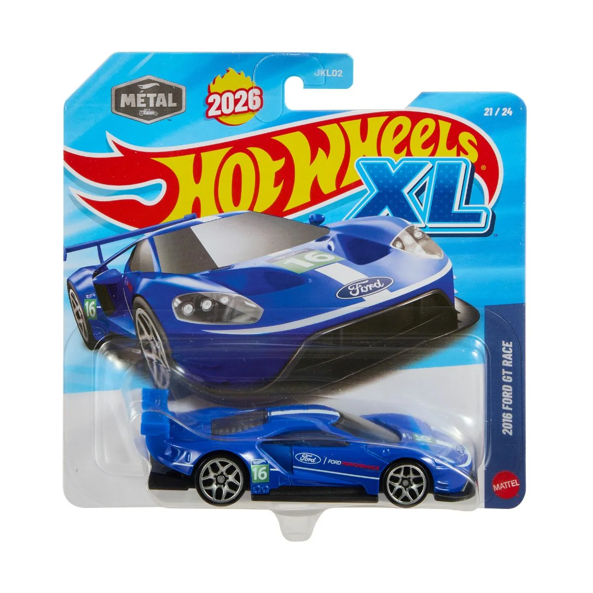 Mattel - Hot Wheels XL 2026, 2016 Ford GT Race (21/24) JLJ48 (JKL02)