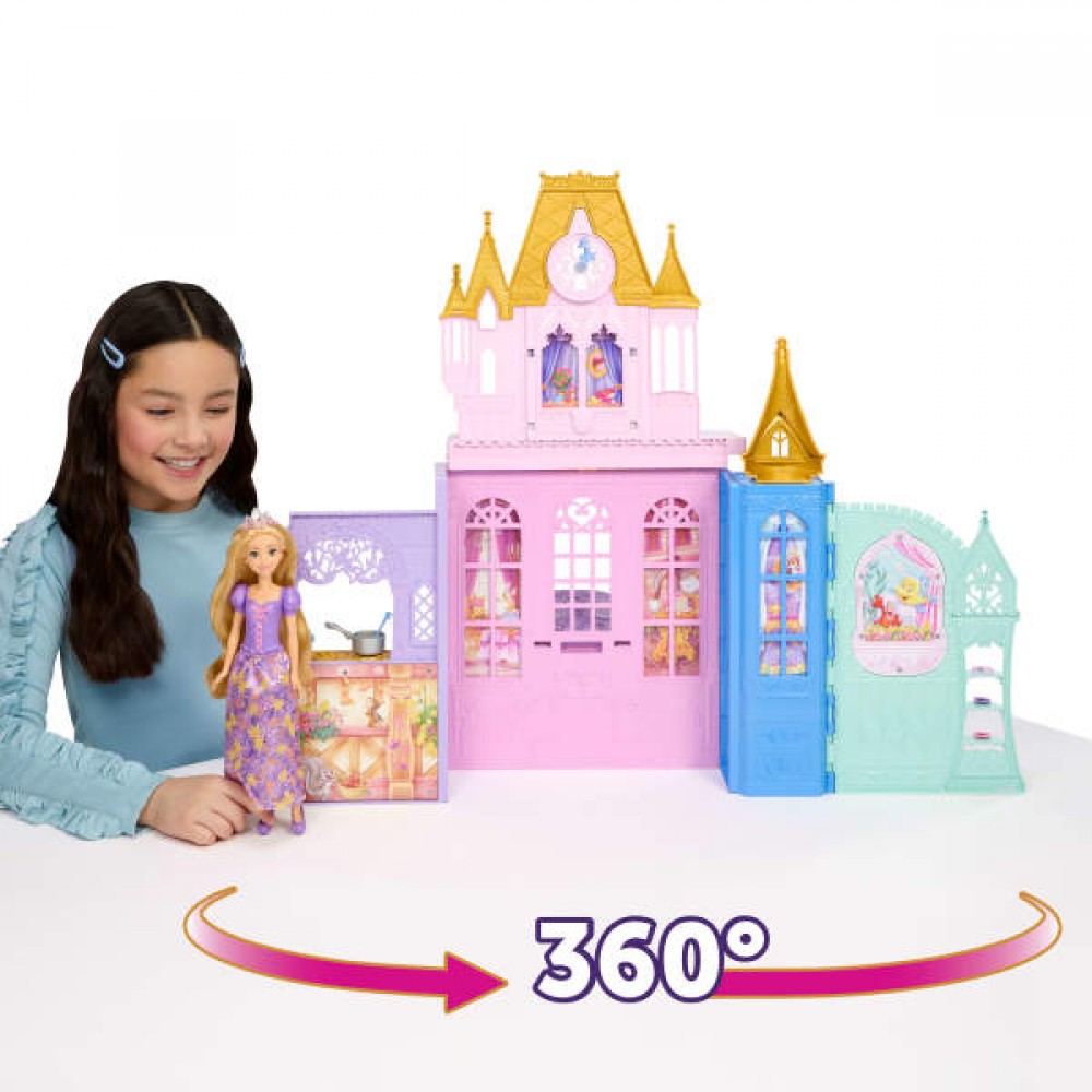 Mattel Disney Princess - Close & Carry, Castle & Rapunzel JLK27