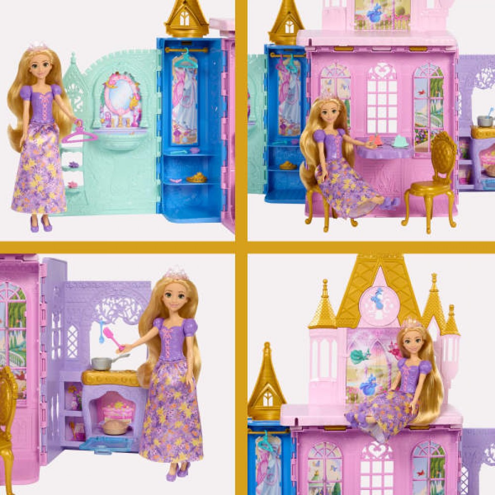 Mattel Disney Princess - Close & Carry, Castle & Rapunzel JLK27