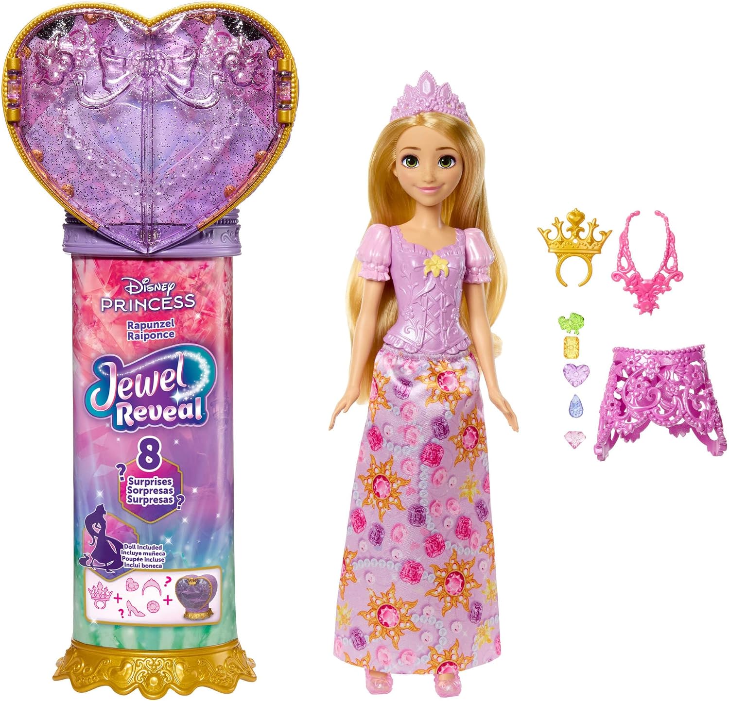 Mattel Disney Princess - Jewel Reveal, Rapunzel JLK28 (JHL48)