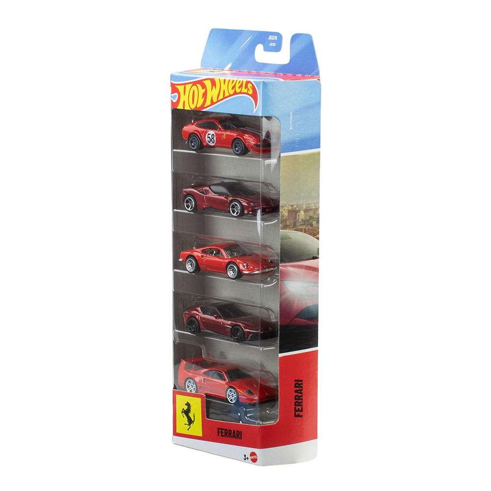 Mattel Hot Wheels – Αυτοκινητάκια 1:64 Σετ Των 5, Ferrari JLN12
