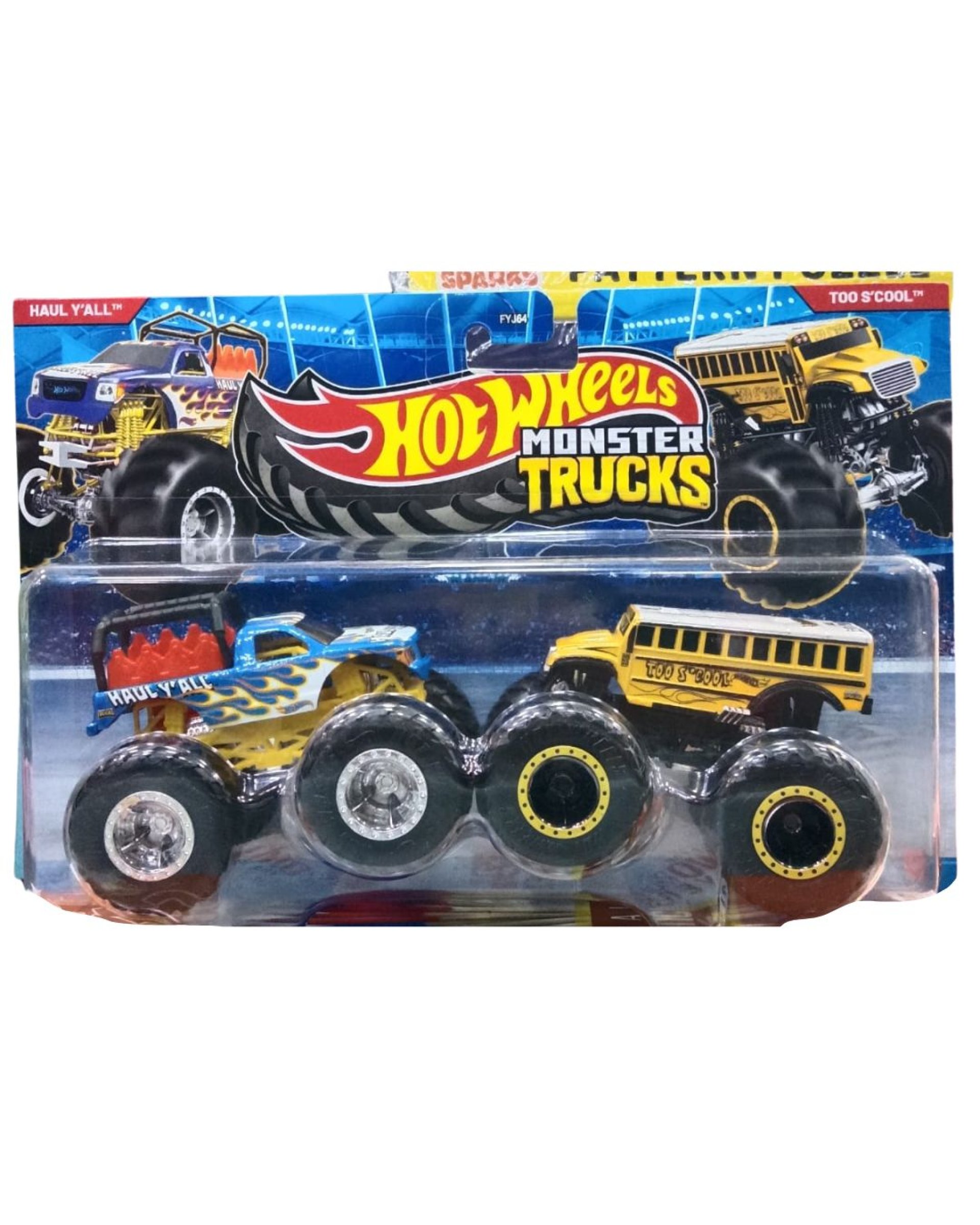 Mattel Hot Wheels - Monster Trucks, Demolition Doubles, Haul Y'all & Too S'cool JLV85 (FYJ64)