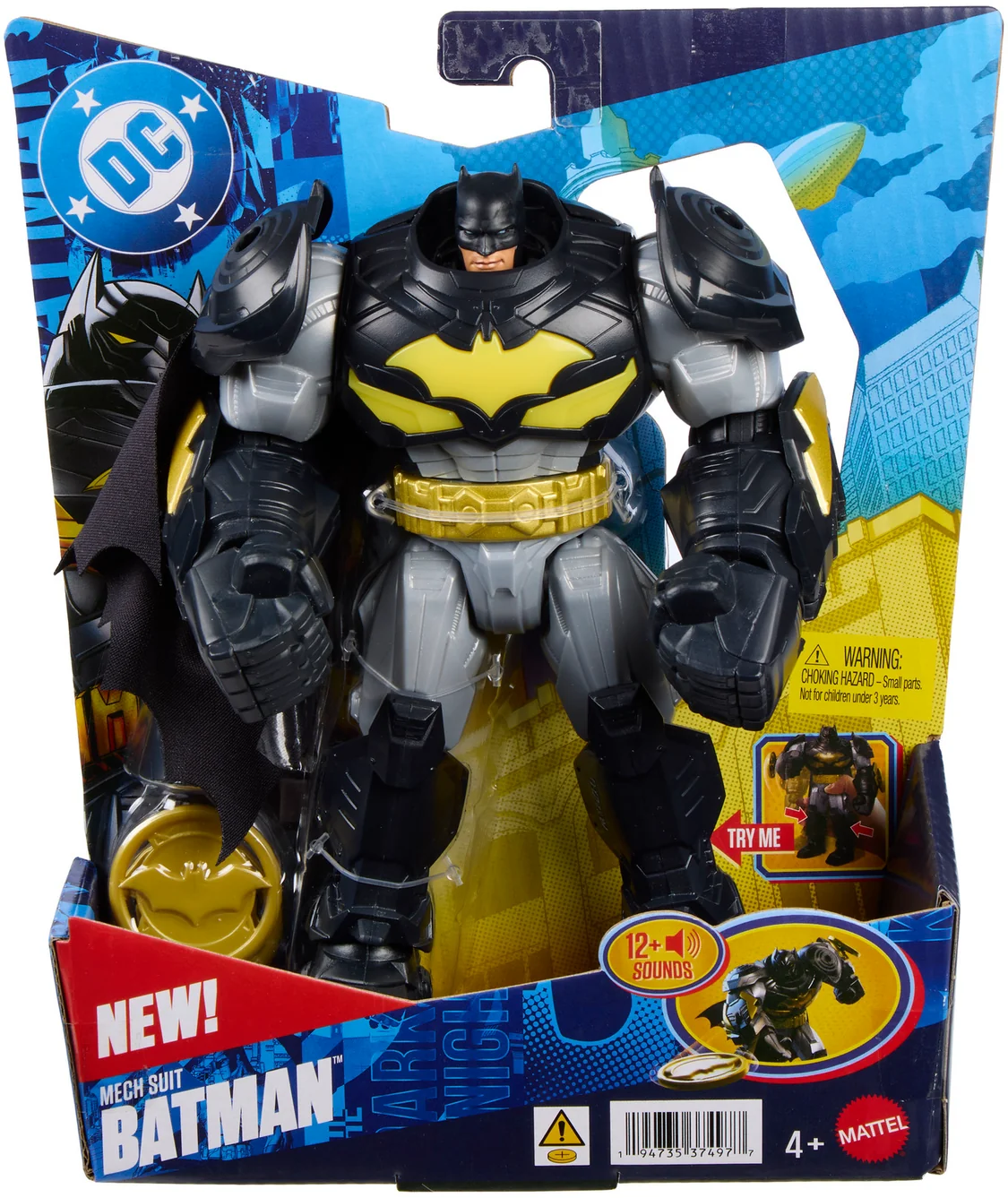 Mattel DC - Super Villains, Mech Suit Batman, Action Figure With Lights & Sound JMD86 (JMD85)