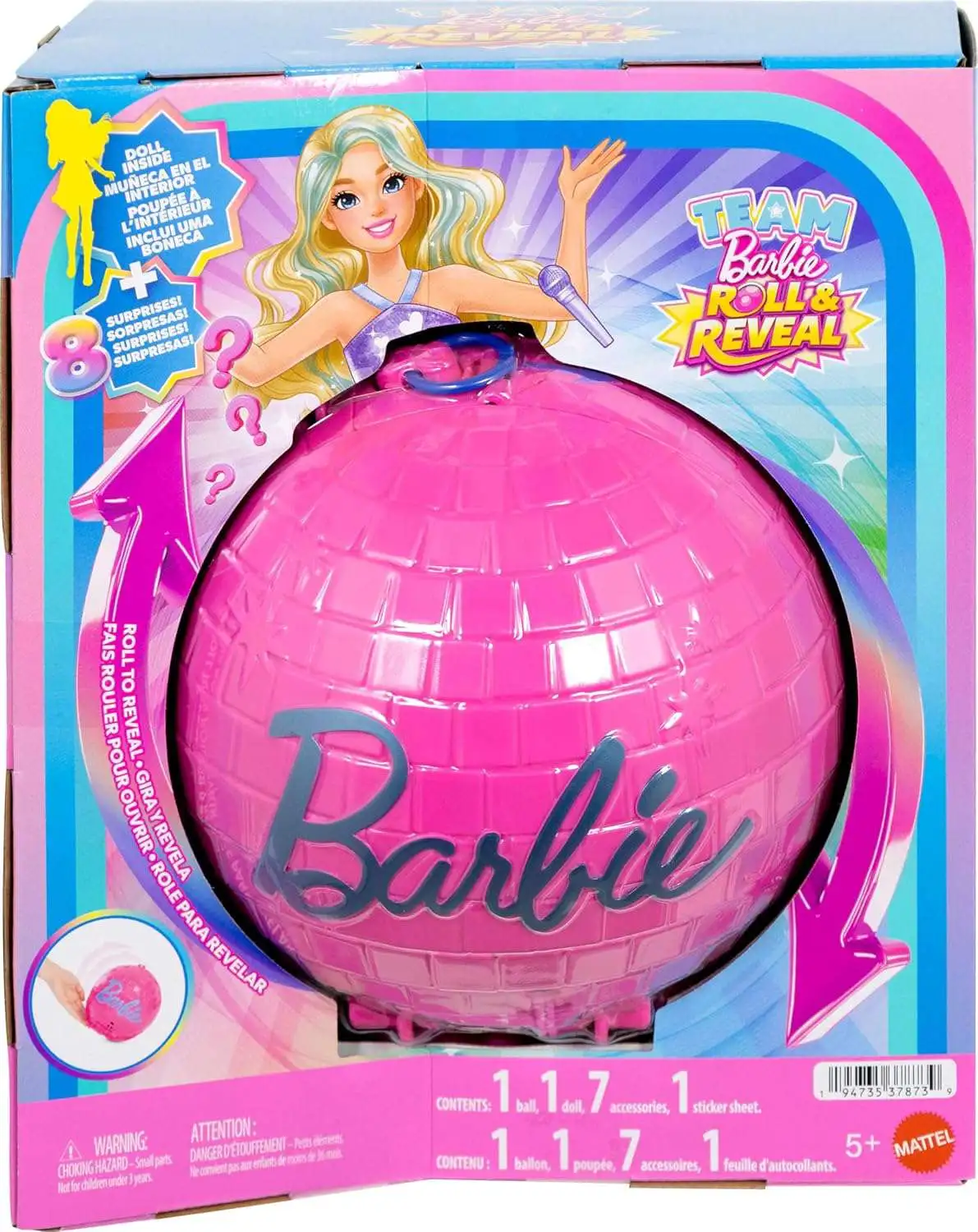 Mattel Barbie - Roll To Reveal Pop Star Surprise Doll JMK19