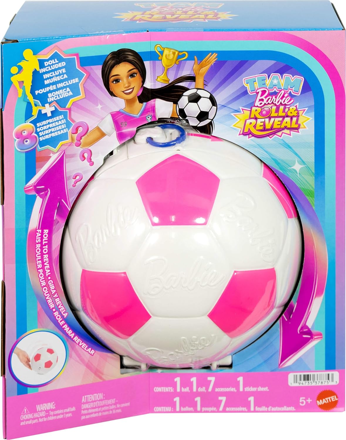 Mattel Barbie - Barbie Μπάλα Έκπληξη - Ποδοσφαιρίστρια JMK20