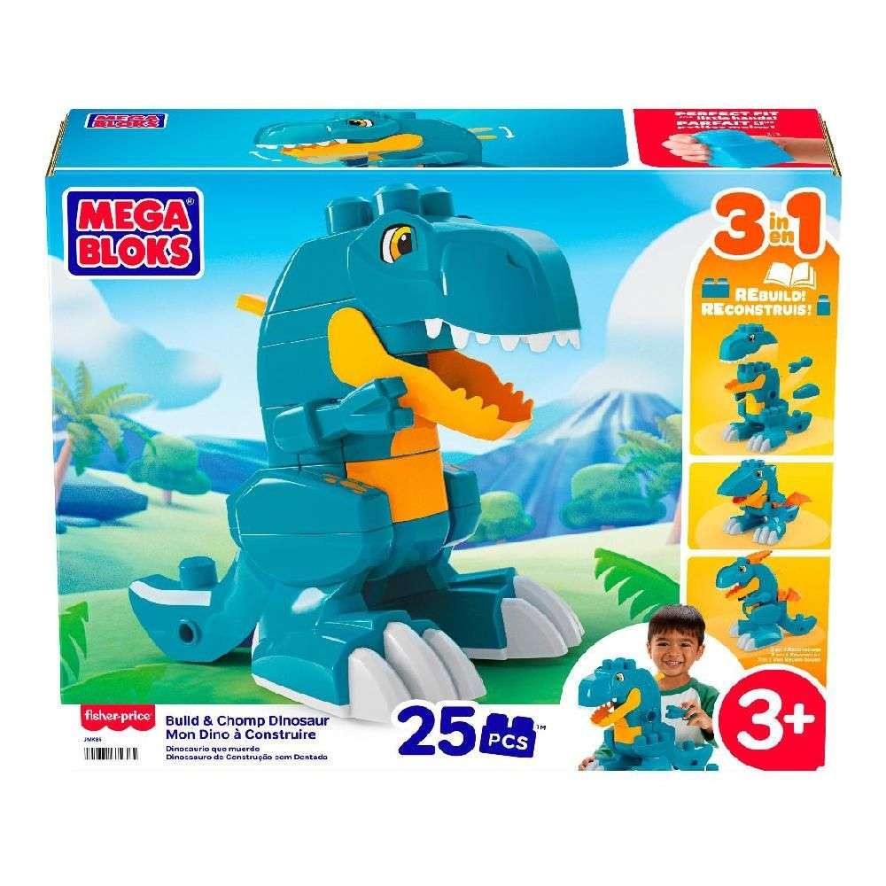 Fisher Price - Mega Bloks, Build & Chomp Dinosaur JMK85