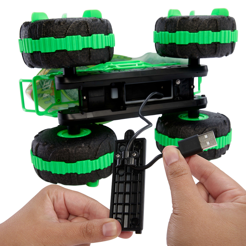 Mattel Hot Wheels - Τηλεκατευθυνόμενο Αυτοκίνητο , Monster Trucks All-Terrain Great Bite RC, Remote-Control Toy, Drive on Land & in Water JMM76