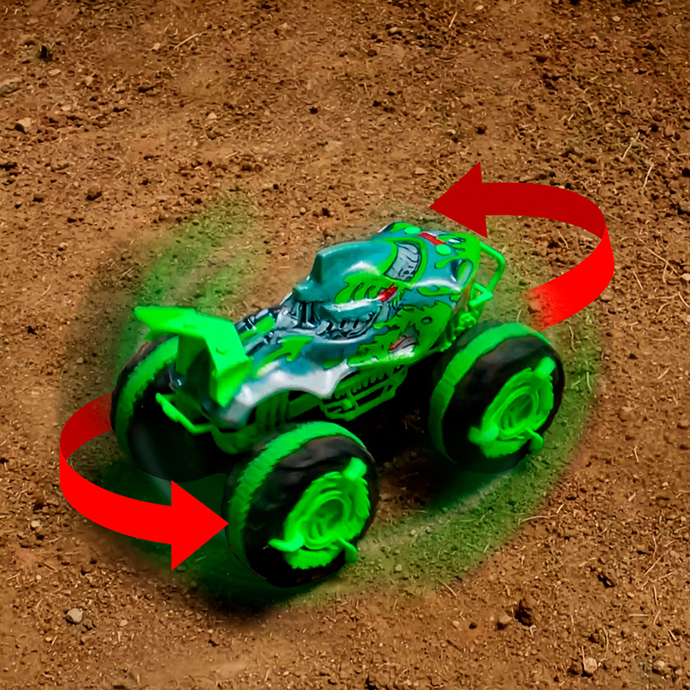 Mattel Hot Wheels - Τηλεκατευθυνόμενο Αυτοκίνητο , Monster Trucks All-Terrain Great Bite RC, Remote-Control Toy, Drive on Land & in Water JMM76